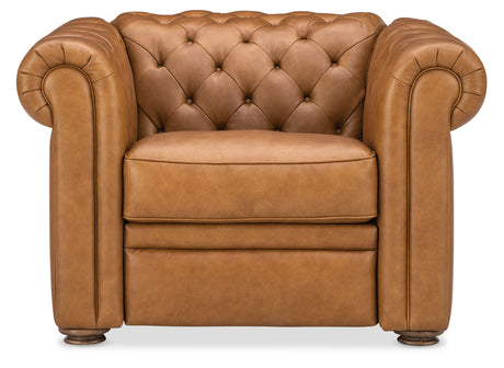 Glover Power Recliner With Power Headrest - Light Brown by Hooker Furniture - View 1