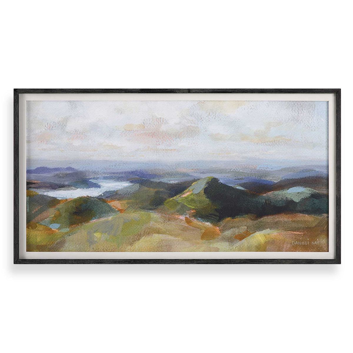 Above The Lakes Framed Landscape Print - Gray by Uttermost - View 1