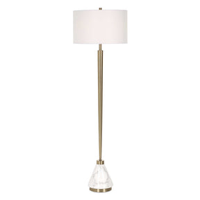 Curran Tapered Metal Floor Lamp - White by Uttermost - View 1