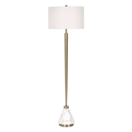 Curran Tapered Metal Floor Lamp - White by Uttermost - View 1
