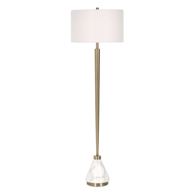 Curran Tapered Metal Floor Lamp - White by Uttermost - View 1
