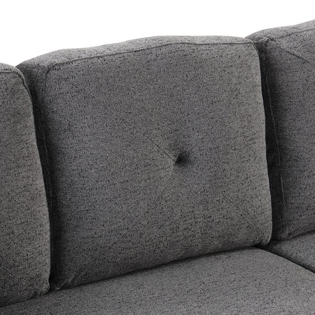 Reversible Sleeper Sectional Sofa Bed with Side Shelf and 2 Stools, Pull-Out L-Shaped Sofa Bed, Velvet Blue Black - sold by Home Elegance USA
