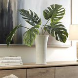 Muse Monstera Vase Centerpiece - Green / White by Uttermost - View 3