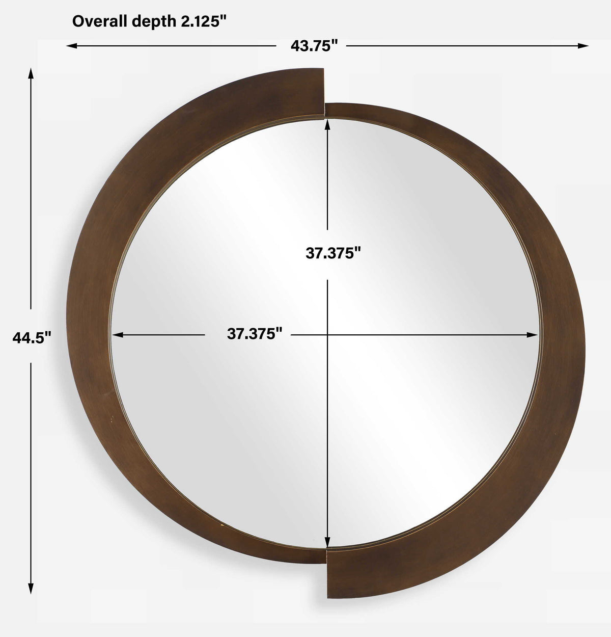 Reverse Round Mirror - Dark Brown by Uttermost - View 6