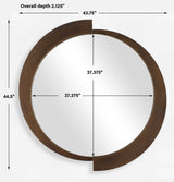Reverse Round Mirror - Dark Brown by Uttermost - View 6