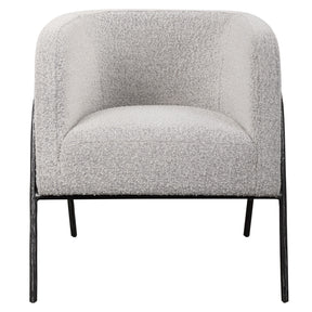 Jacobsen Accent Chair - Light Gray / Black by Uttermost - View 1