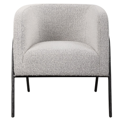Jacobsen Accent Chair - Light Gray / Black by Uttermost - View 1