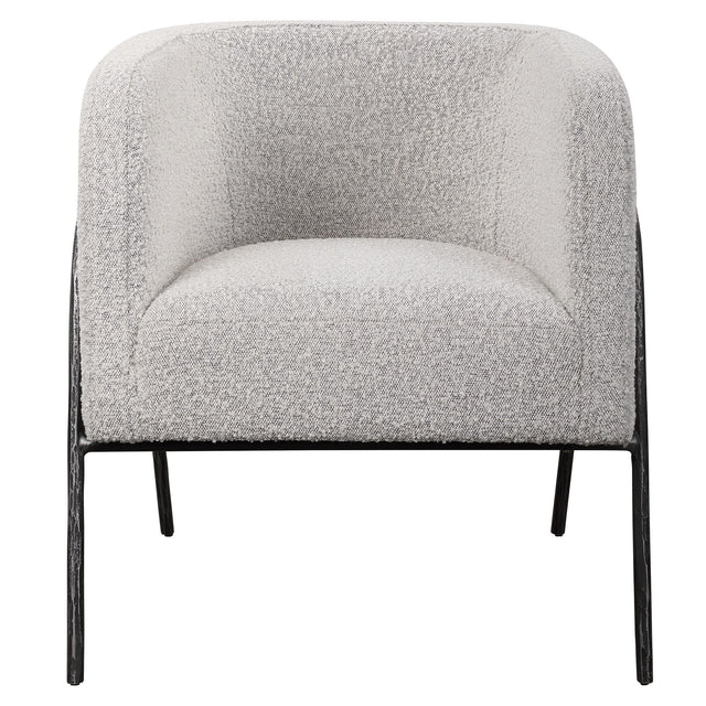 Jacobsen Accent Chair - Light Gray / Black by Uttermost - View 1