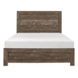 Rustic Brown Finish 1pc Eastern King Size Bed Panel Headboard Footboard Wooden Bedroom Furniture