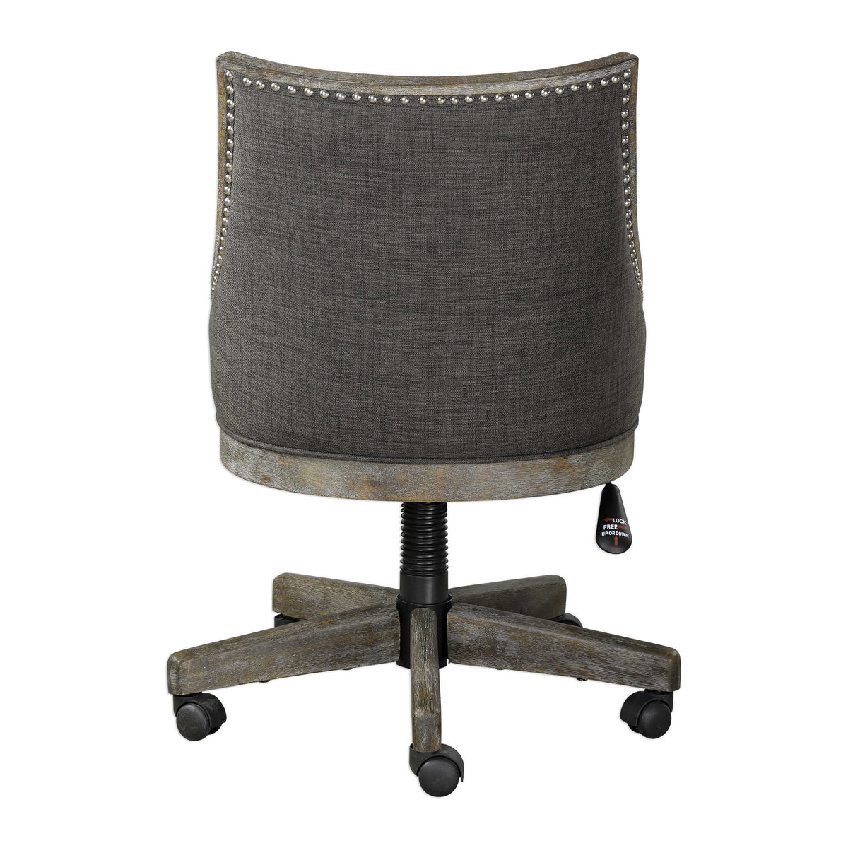 Aidrian Desk Chair Charcoal - Dark Gray by Uttermost - View 5