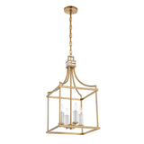 Montreal 4 Light Brass Lantern Pendant - Gold by Uttermost - View 13