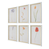 Wild Flourish Framed Floral Prints (Set of 6) - Light Brown by Uttermost - View 3