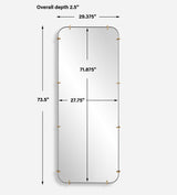 Pali Industrial Dressing Mirror - Gold by Uttermost - View 8