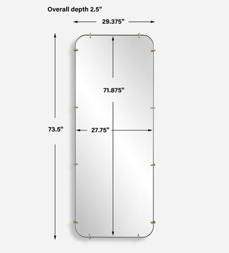 Pali Industrial Dressing Mirror - Gold by Uttermost - View 8