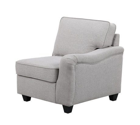 Leo 125' Light Gray Linen 8Pc Modular L-Shape Sectional Sofa and Ottoman - sold by Home Elegance USA