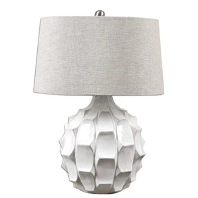 Guerina Scalloped Lamp - White by Uttermost - View 1