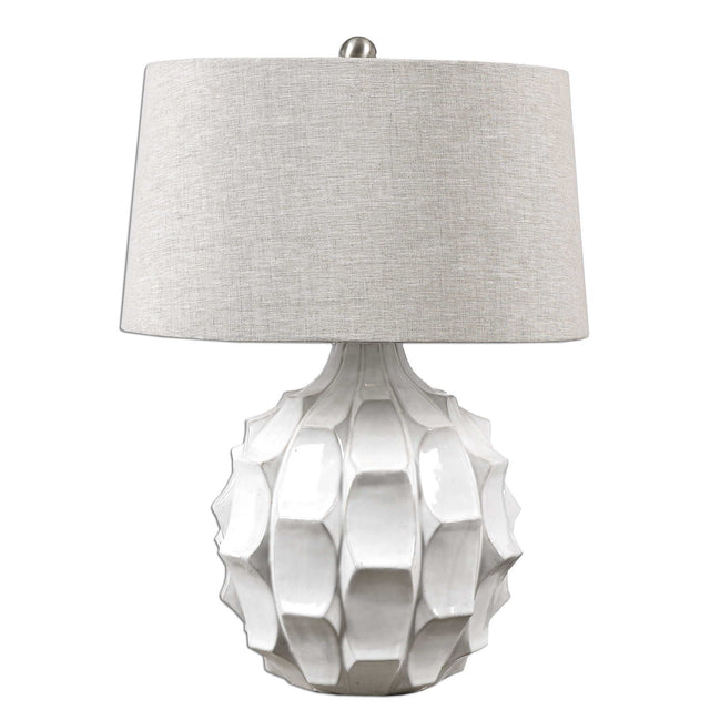 Guerina Scalloped Lamp - White by Uttermost - View 1