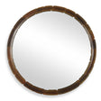 Auger Amber Glass Round Mirror - Bronze by Uttermost - View 1