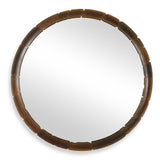Auger Amber Glass Round Mirror - Bronze by Uttermost - View 1