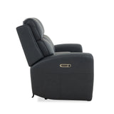 Warren Power Reclining Loveseat With Console, Power Headrest & Lumbar - Black | Flexsteel