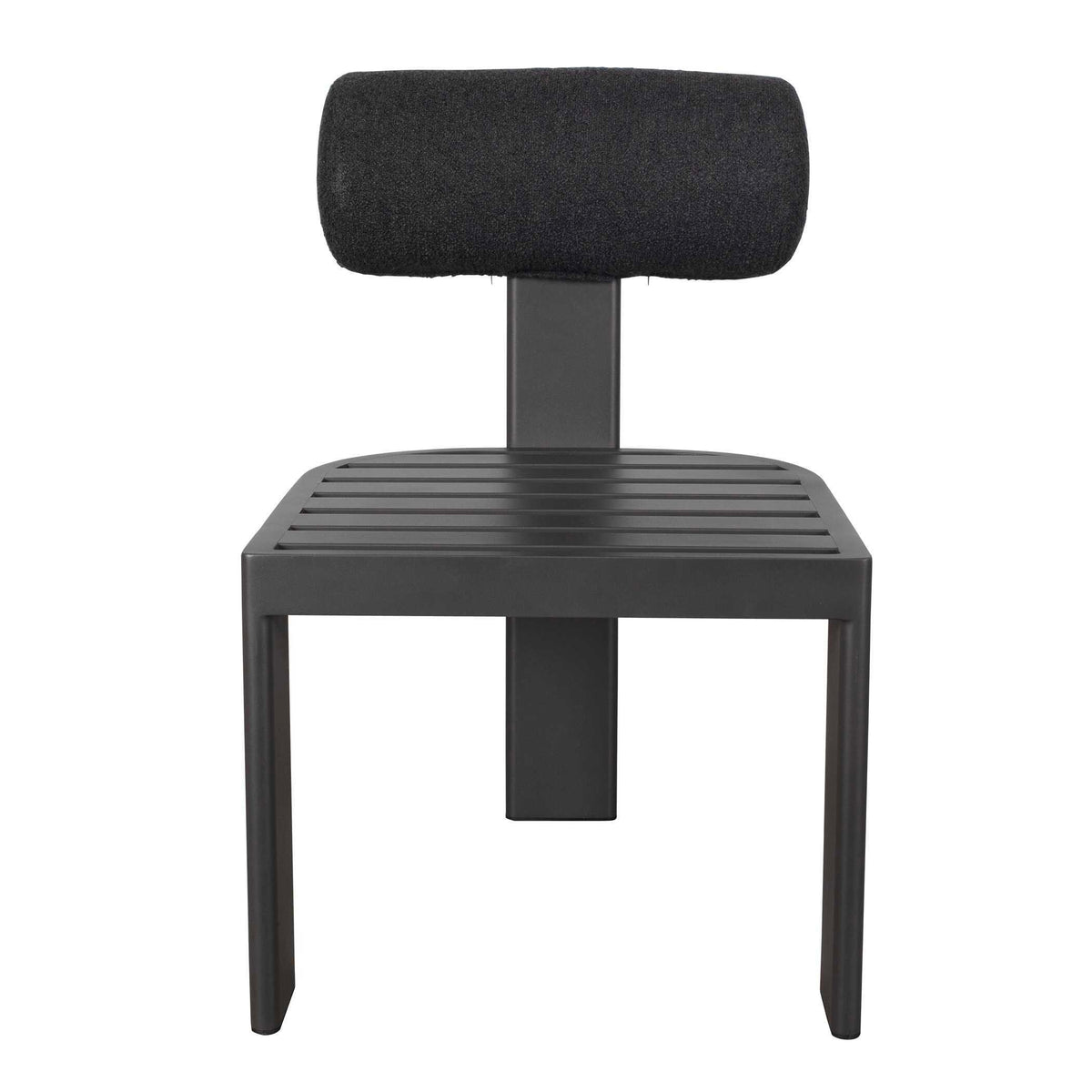 Bolster Back Outdoor Dining Chair Charcoal - Black by Uttermost - View 5