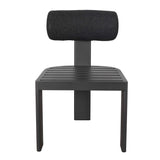 Bolster Back Outdoor Dining Chair Charcoal - Black by Uttermost - View 5