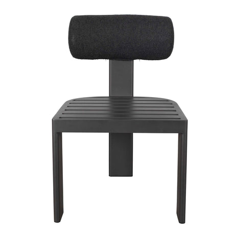 Bolster Back Outdoor Dining Chair Charcoal - Black by Uttermost - View 5