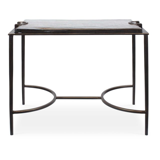 Eisen Textured Glass Accent Table - Bronze by Uttermost - View 1