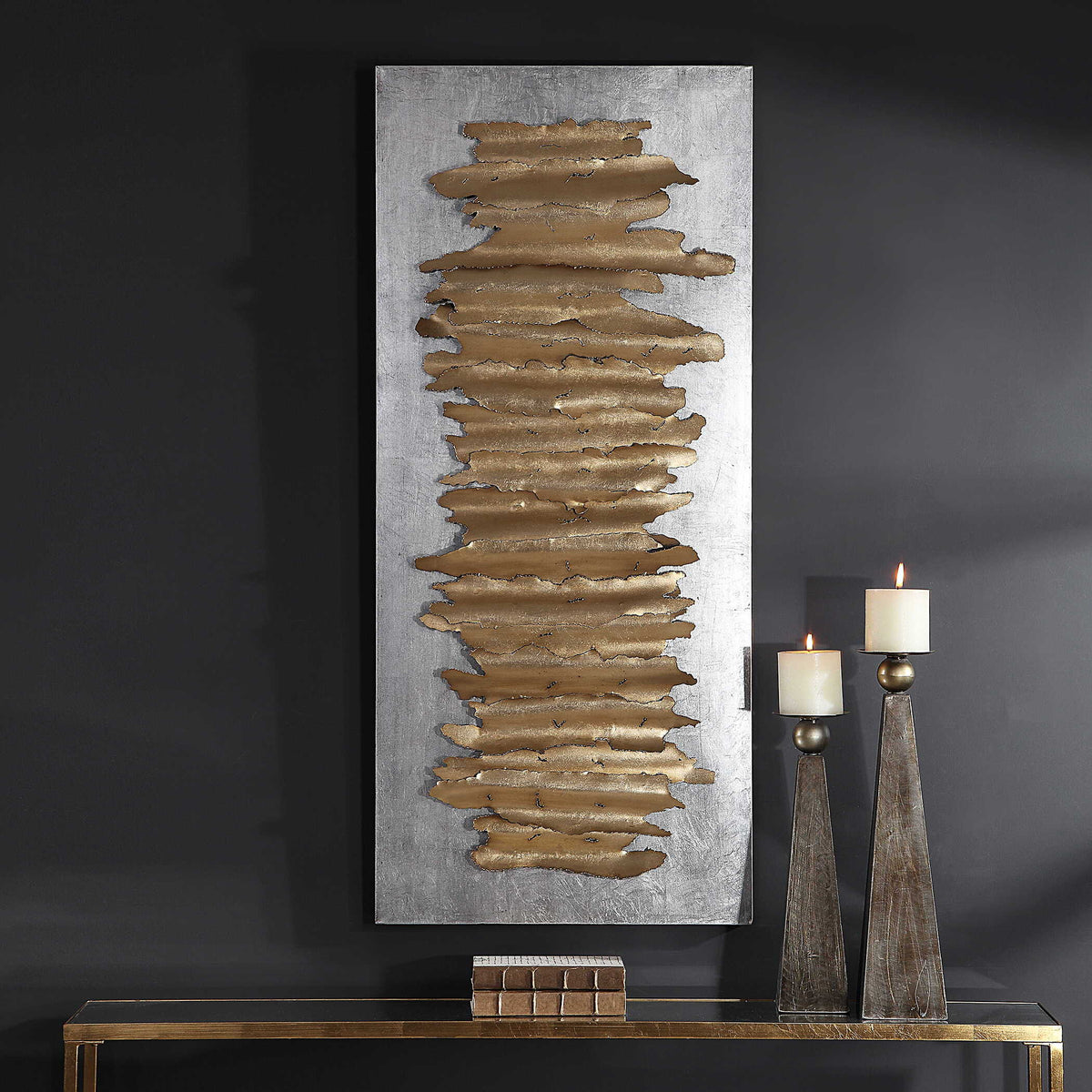 Lev Metal Wall Decor - Gold / Silver by Uttermost - View 5