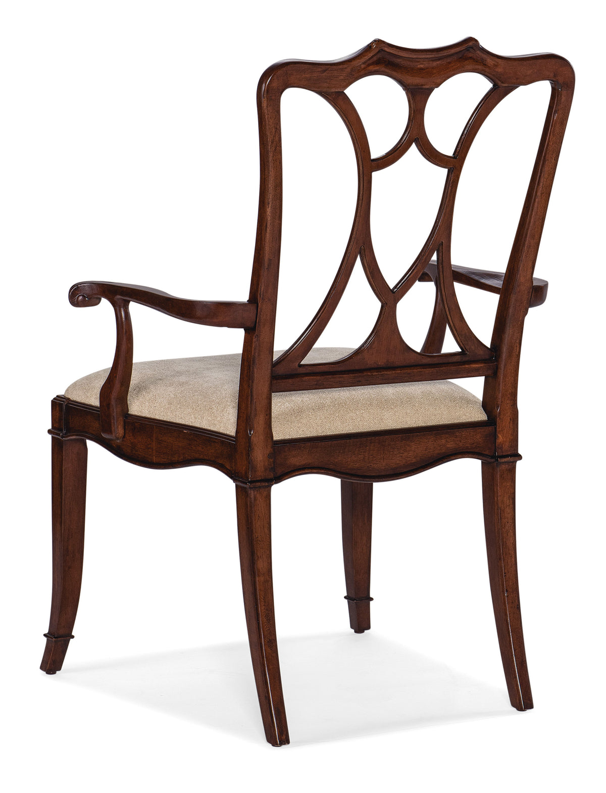 Charleston Upholstered Seat Arm Chair (Set of 2) - Dark Brown by Hooker Furniture - View 3