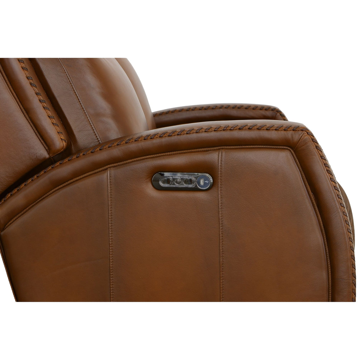 Mustang Power Loveseat With Power Headrest - Rust | Flexsteel