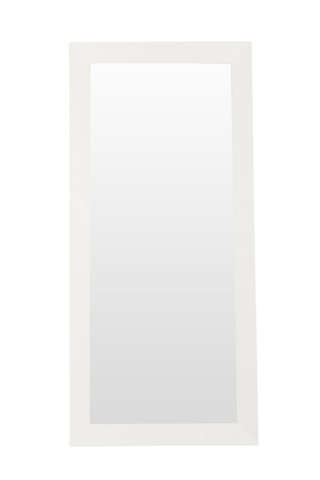 Regal - Modern White Crocodile Floor Mirror - View Image 1