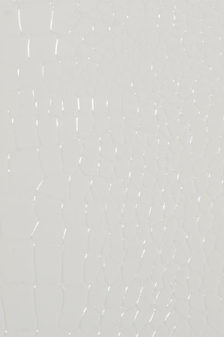 Regal - Modern White Crocodile Floor Mirror - View Image 1