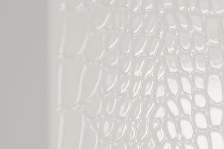 Regal - Modern White Crocodile Floor Mirror - View Image 1