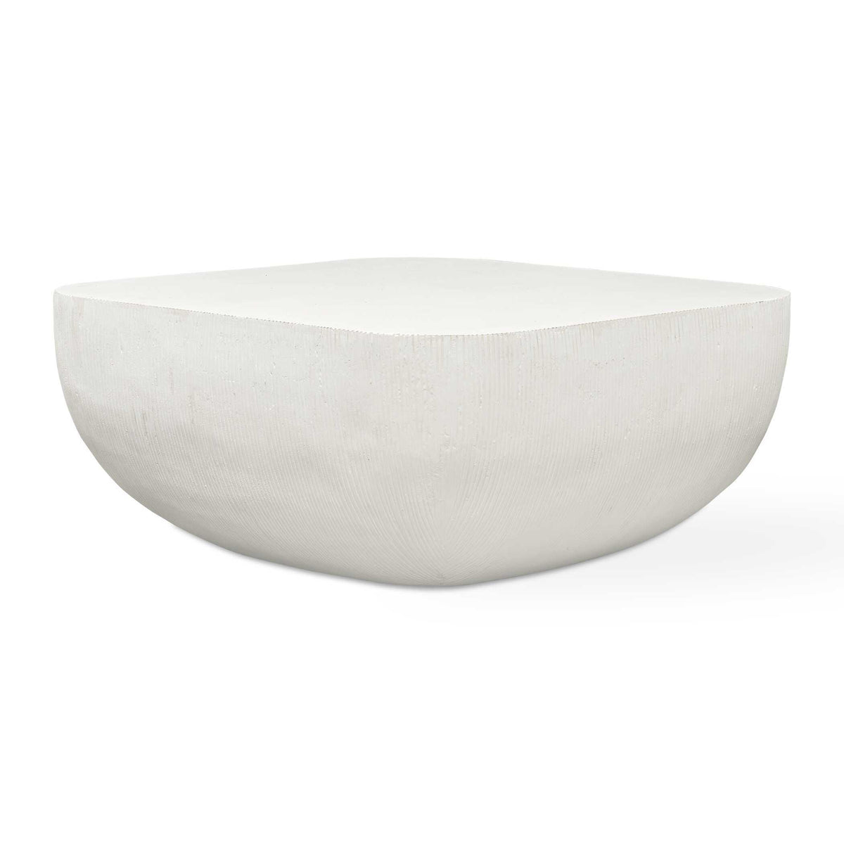 Alma Concrete Outdoor Coffee Table - White by Uttermost - View 1