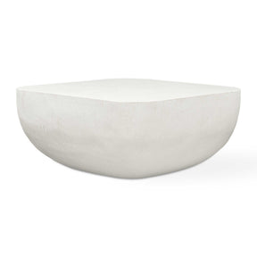 Alma Concrete Outdoor Coffee Table - White by Uttermost - View 1