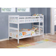 Madison White Twin Over Twin Bunk Bed - sold by Home Elegance USA