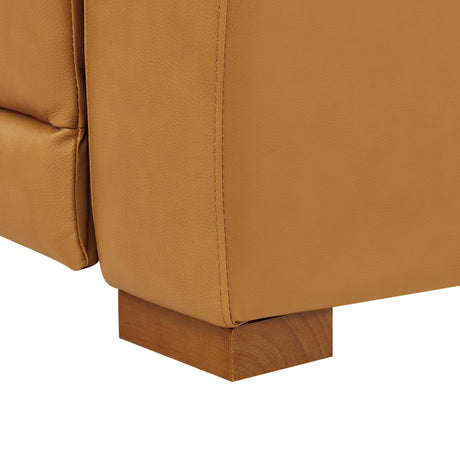 Leather Match Modular Sectional with Recliner Seat and Adjustable Headrest and Storage Console with Cup Holders - sold by Home Elegance USA