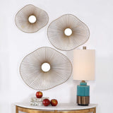 Avarie Metal Wall Art (Set of 3) - Gold by Uttermost - View 2
