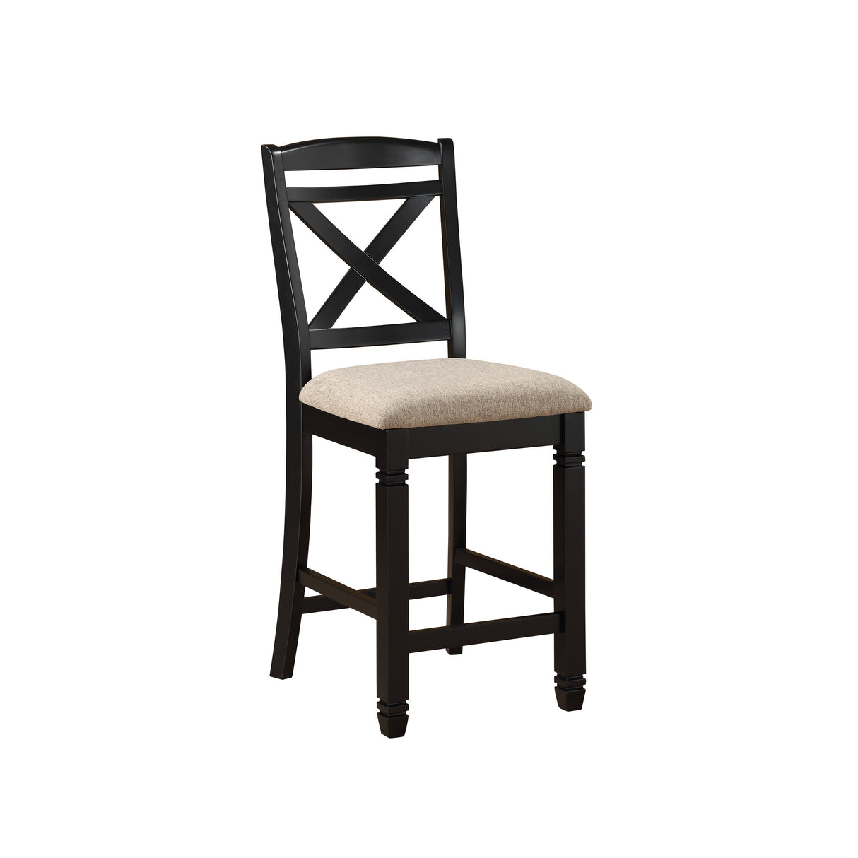 Baywater 7 Piece Counter Height Table Set In Natural And Black 5705Bk-36-7Set | Homelegance - Home Elegance USA