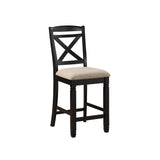 Baywater 7 Piece Counter Height Table Set In Natural And Black 5705Bk-36-7Set | Homelegance - Home Elegance USA