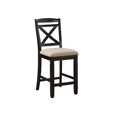 7 Piece Counter Height Table Set In Natural And Black | Homelegance - sold by Home Elegance USA