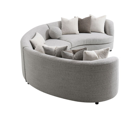 Ivria Gray Boucle Sectional Sofa W/9 Pillows - sold by Home Elegance USA