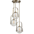 Mimas 3 Light Cluster Pendant - Gold / Silver by Uttermost - View 1