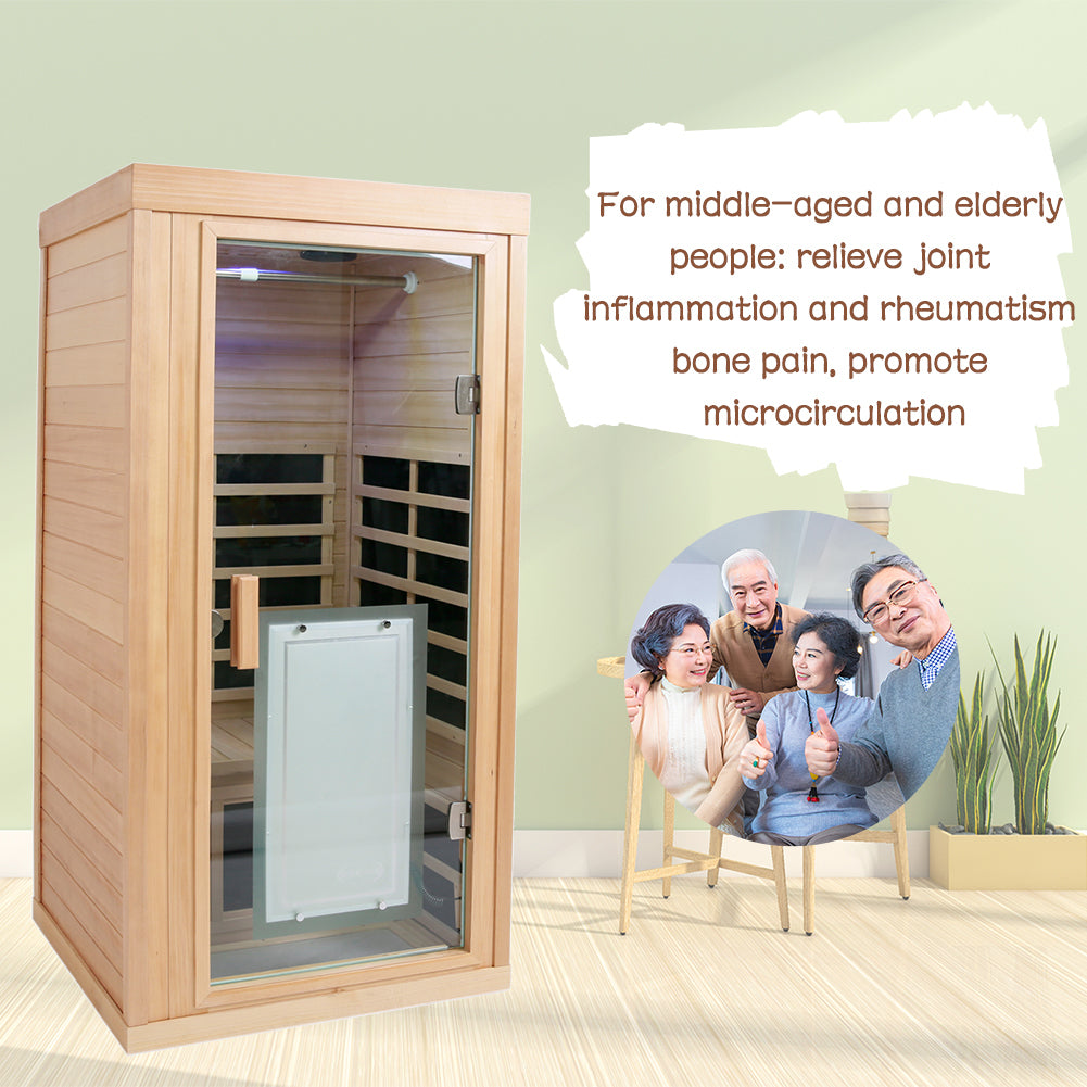 One-person sauna room front wall (W632S00002) - Home Elegance USA