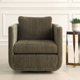Abound Swivel Chair Herb - Dark Green by Uttermost - View 2