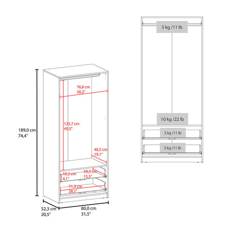 Trappe Armoire, Bedroom, Black - sold by Home Elegance USA