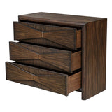 Bowtie 3 Drawer Mid-Century Chest - Dark Brown by Uttermost - View 5