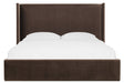 Archives Queen Upholstered Shelter Bed - Dark Brown by Hooker Furniture - View 3