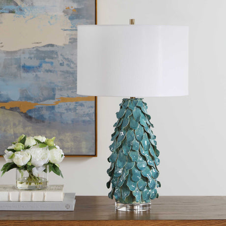 Mina Table Lamp Teal Blue - Blue / Green by Uttermost - View 3